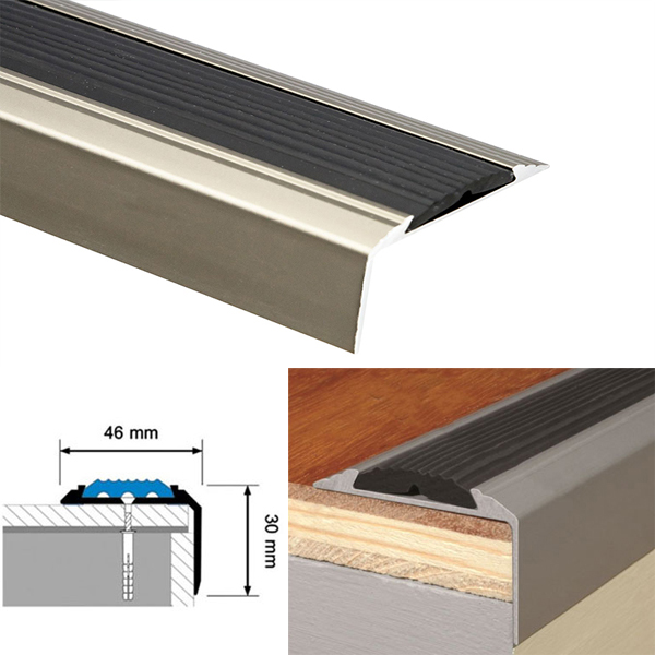 Screw Fix Aluminium Stair Nosing For Tread Edges