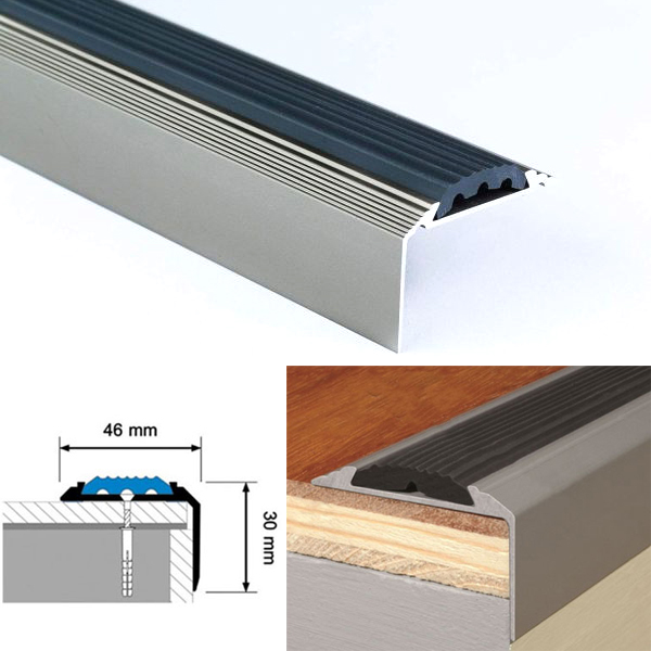 Screw Fix Aluminium Stair Nosing For Tread Edges