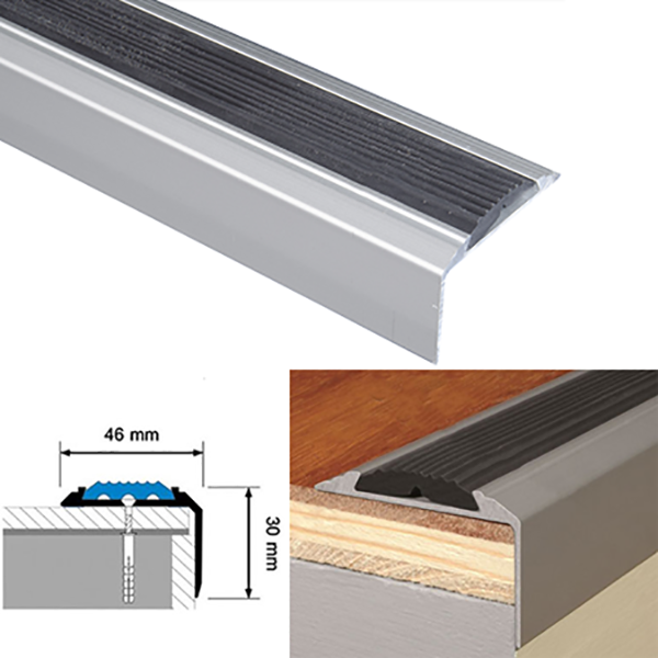 Screw Fix Aluminium Stair Nosing For Tread Edges