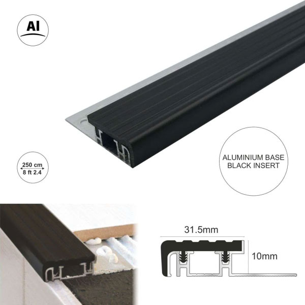 Aluminium Stair Nosing Edge Trim Step Nose Edging Nosings For Tiles And Stone