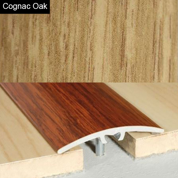 Aluminium Wood Effect Door Floor Bar Edge Trim - 40mm 