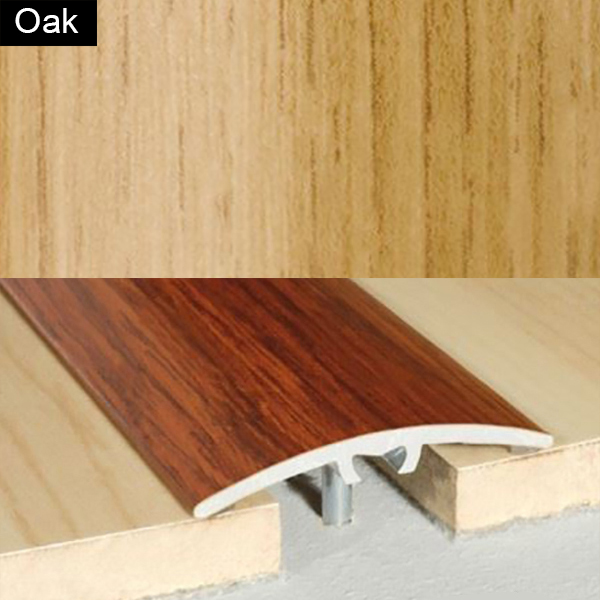 Aluminium Wood Effect Door Floor Bar Edge Trim - 40mm 