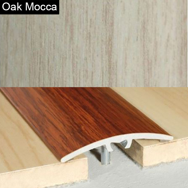 Aluminium Wood Effect Door Floor Bar Edge Trim - 40mm 