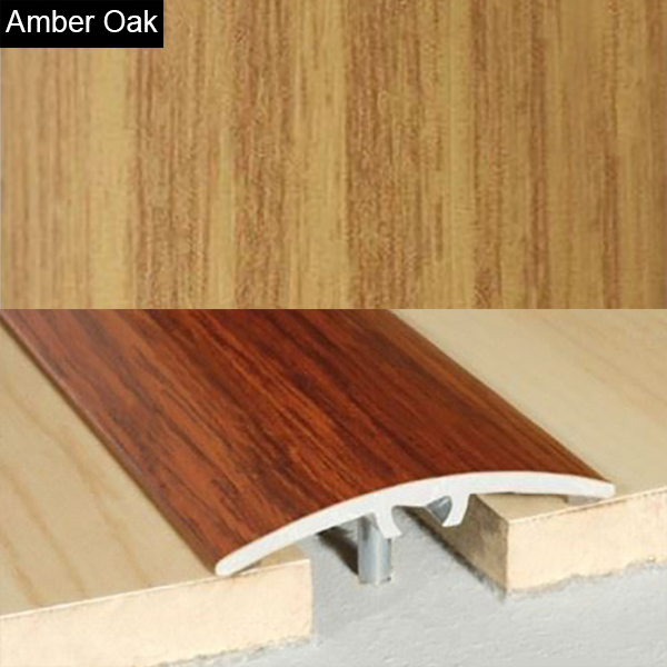 Aluminium Wood Effect Door Floor Bar Edge Trim - 40mm 