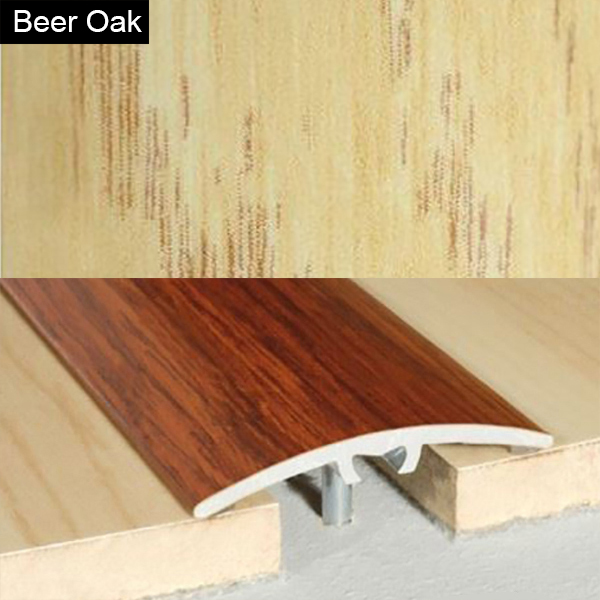 Aluminium Wood Effect Door Floor Bar Edge Trim - 40mm 