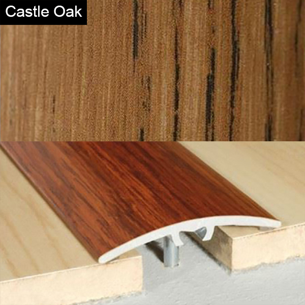 Aluminium Wood Effect Door Floor Bar Edge Trim - 40mm 