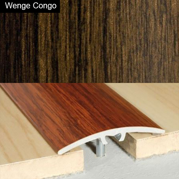 Aluminium Wood Effect Door Floor Bar Edge Trim - 40mm 