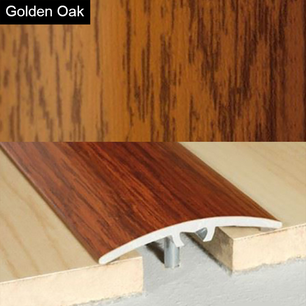 Aluminium Wood Effect Door Floor Bar Edge Trim - 40mm 