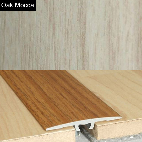 Aluminium Wood Effect Door Floor Bar Edge Trim Threshold - 2mm Thick 