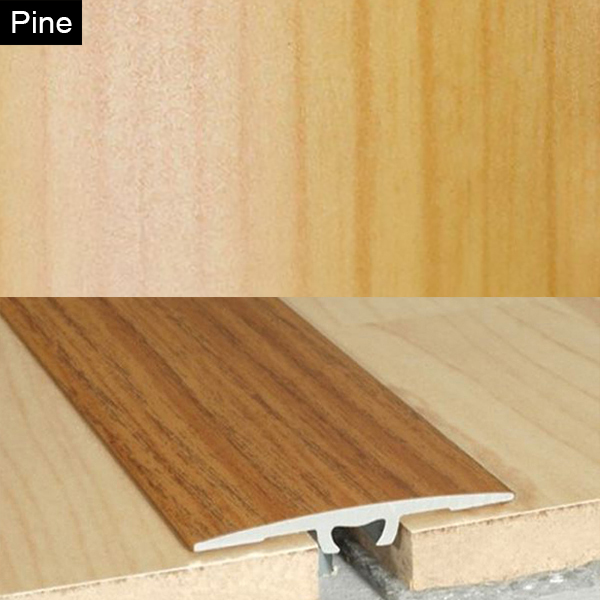 Aluminium Wood Effect Door Floor Bar Edge Trim Threshold - 2mm Thick 