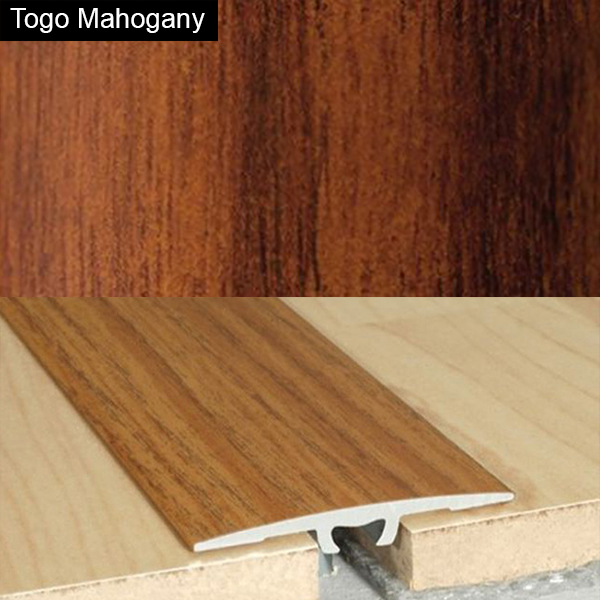 Aluminium Wood Effect Door Floor Bar Edge Trim Threshold - 2mm Thick 