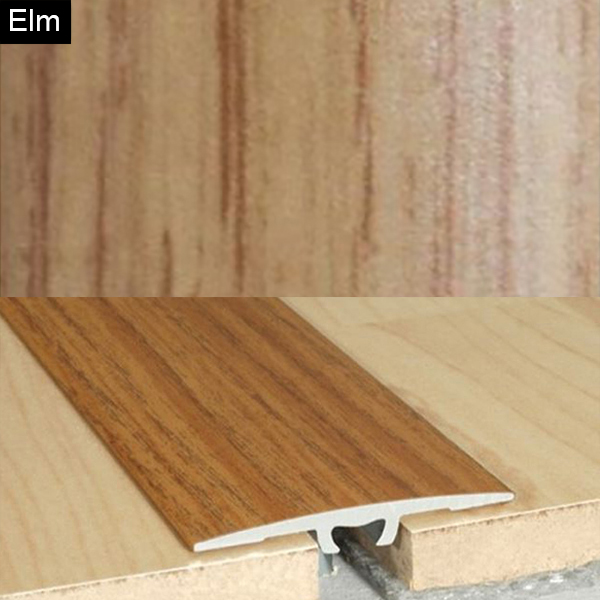 Aluminium Wood Effect Door Floor Bar Edge Trim Threshold - 2mm Thick 