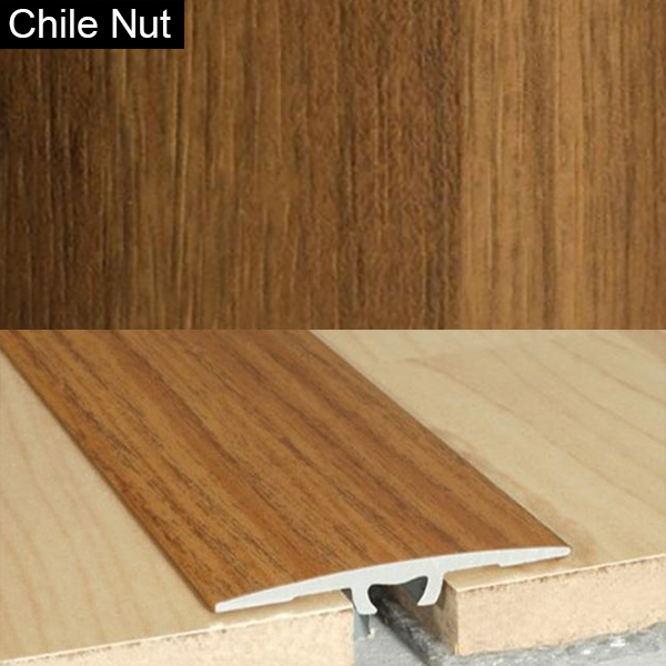 Aluminium Wood Effect Door Floor Bar Edge Trim Threshold - 2mm Thick 