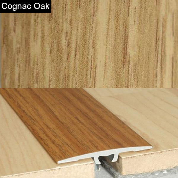 Aluminium Wood Effect Door Floor Bar Edge Trim Threshold - 2mm Thick 