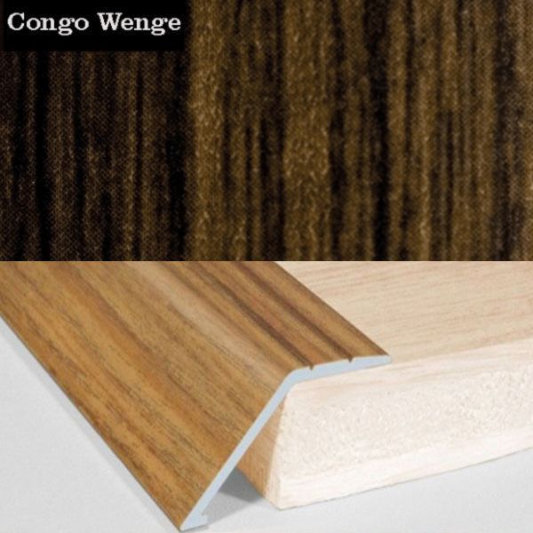 41mm Wide Aluminium Wood Effect Door Floor Trim Carpet Threshold Ramp