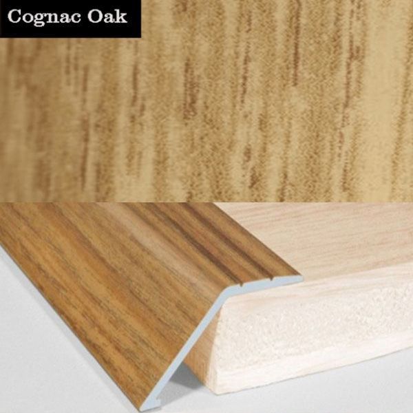 41mm Wide Aluminium Wood Effect Door Floor Trim Carpet Threshold Ramp