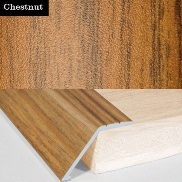 41mm Wide Aluminium Wood Effect Door Floor Trim Carpet Threshold Ramp