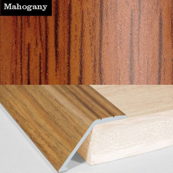 41mm Wide Aluminium Wood Effect Door Floor Trim Carpet Threshold Ramp