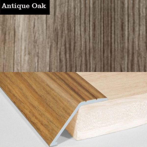 41mm Wide Aluminium Wood Effect Door Floor Trim Carpet Threshold Ramp