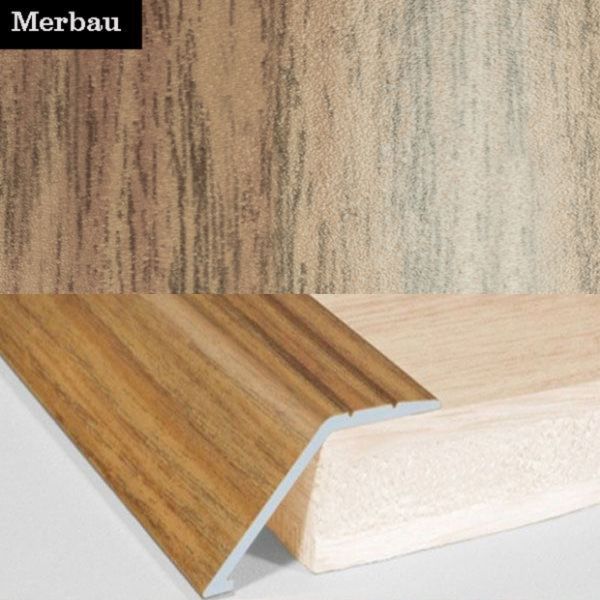 41mm Wide Aluminium Wood Effect Door Floor Trim Carpet Threshold Ramp