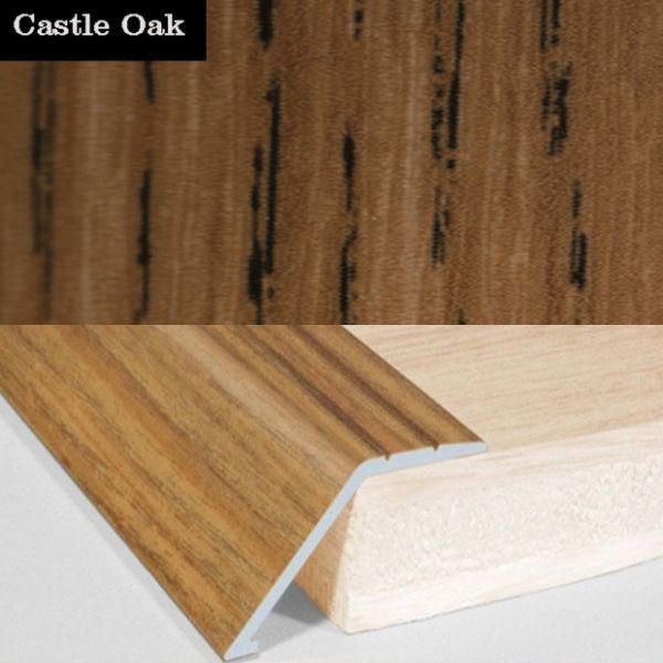 41mm Wide Aluminium Wood Effect Door Floor Trim Carpet Threshold Ramp