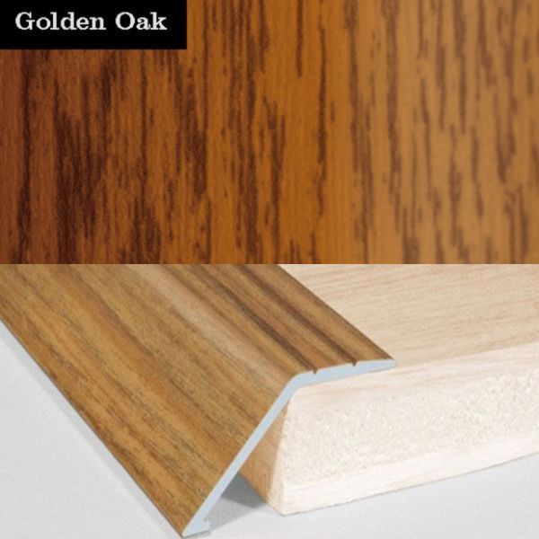 41mm Wide Aluminium Wood Effect Door Floor Trim Carpet Threshold Ramp