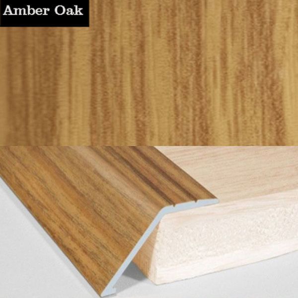 41mm Wide Aluminium Wood Effect Door Floor Trim Carpet Threshold Ramp