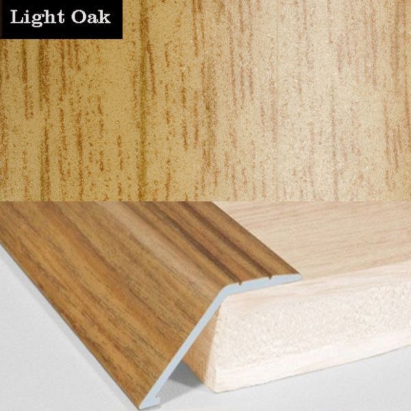 41mm Wide Aluminium Wood Effect Door Floor Trim Carpet Threshold Ramp