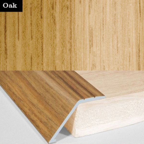 41mm Wide Aluminium Wood Effect Door Floor Trim Carpet Threshold Ramp