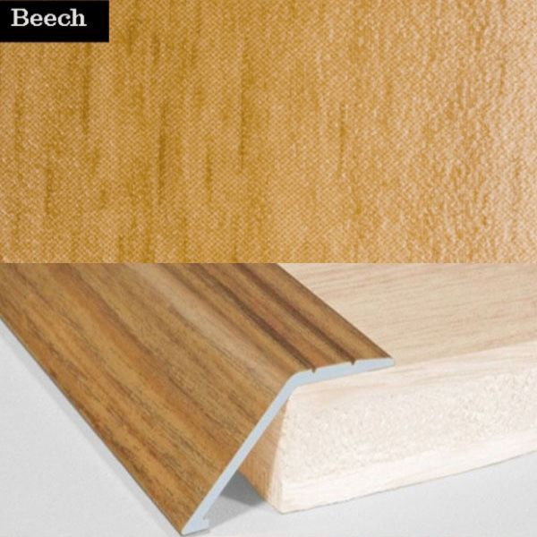 41mm Wide Aluminium Wood Effect Door Floor Trim Carpet Threshold Ramp