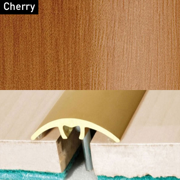 Aluminium Wood Effect Door Threshold for Connecting Wooden & Laminate Tiles