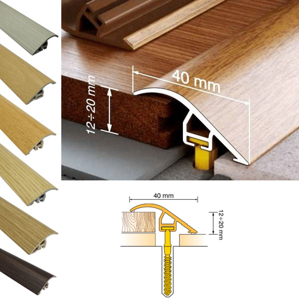 Aluminium Wood Effect UPVC Door Threshold