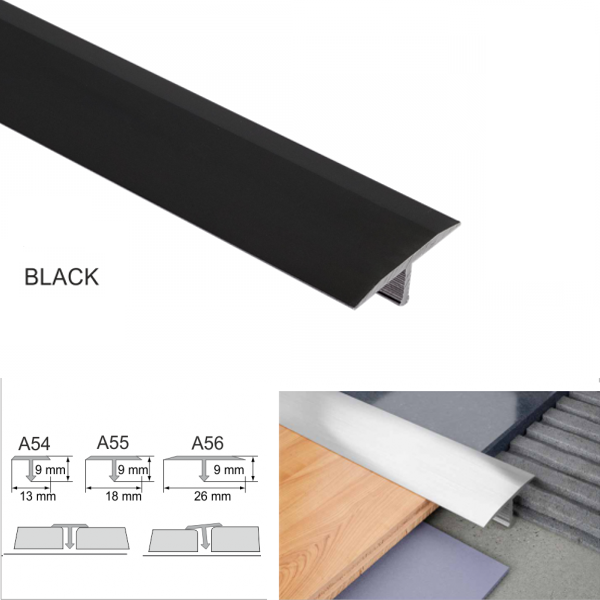 Anodised Aluminium 26mm Threshold Trim T Bar Transition Trim For Tiles