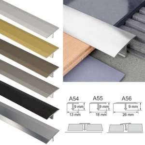 Anodised Aluminium 26mm Threshold Trim T Bar Transition Trim For Tiles