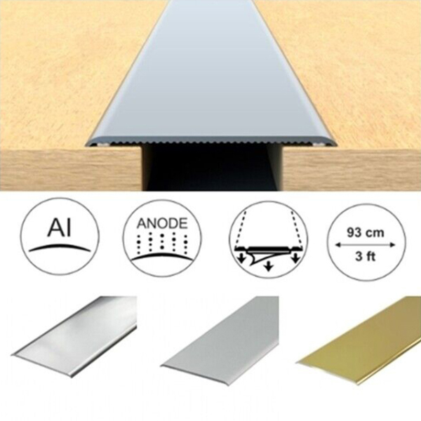 30mm Anodised Aluminium Door Floor Bar Edge Trim Threshold Self Adhesive