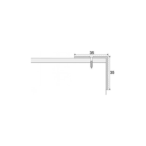 Anodised Screw Fix Aluminium Anti Slip Stair Nosing Edge Trim