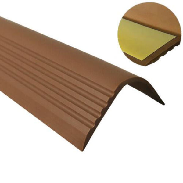 Anti Slip Bullnose Stair Nosing Rubber Angle Step Edge PVC Self Adhesive