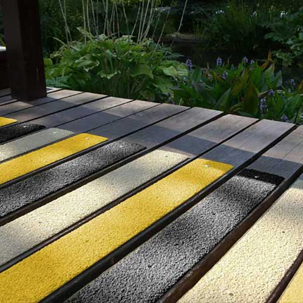 90mm Anti Slip GRP Strips for Slippery Decking and Ramps Free Screws