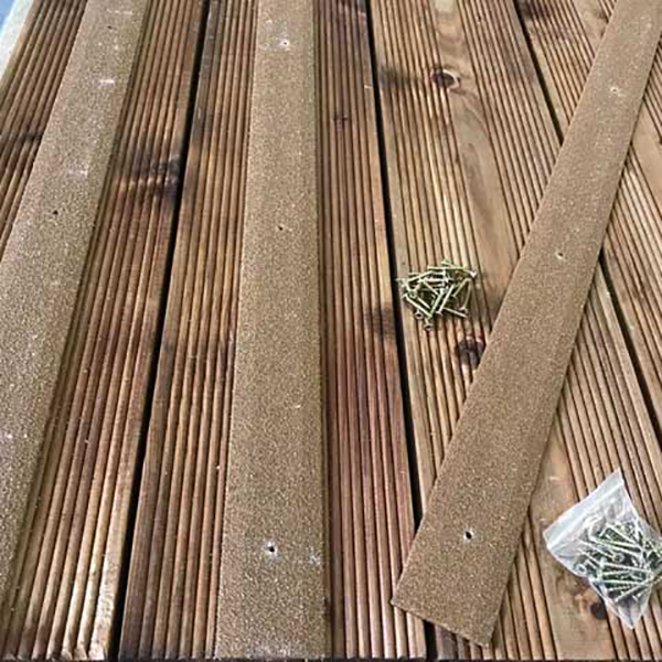 90mm Anti Slip GRP Strips for Slippery Decking and Ramps Free Screws