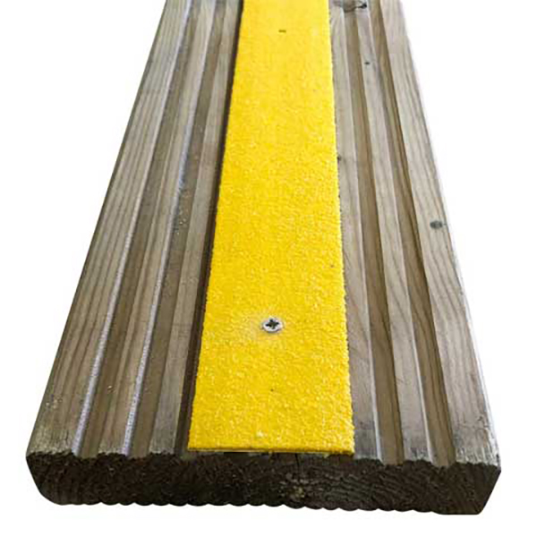 90mm Anti Slip GRP Strips for Slippery Decking and Ramps Free Screws