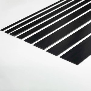 Durable PVC 2.5m Black Flat Bar, Trim Architrave Cover