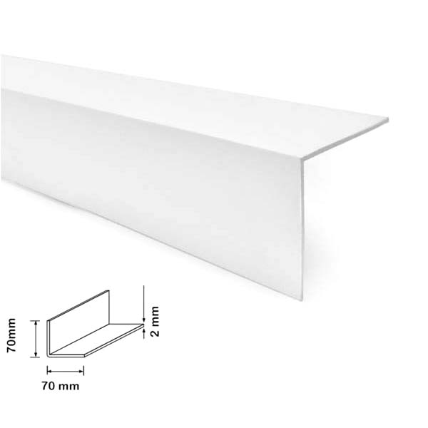 White Plastic 1m Long PVC Corner 90 Degree Angle Trim