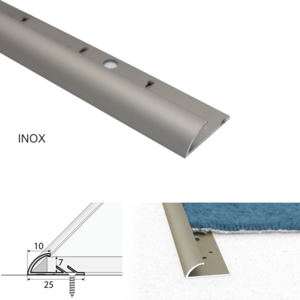 10mm Flooring Single Edge Carpet Profile Joining carpet to vinyl