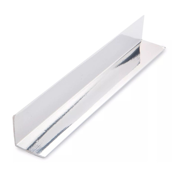 2.45m Long PVC Chrome Silver Effect  Internal Angle Wall Cladding Trim 