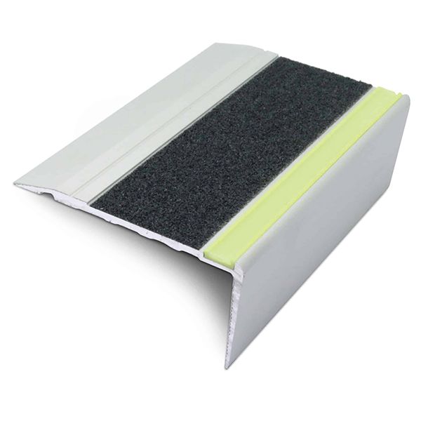 68mm x 33mm Aluminator Stair Nosing Non Slip Silicone Carbide Insert Step Edge Protection