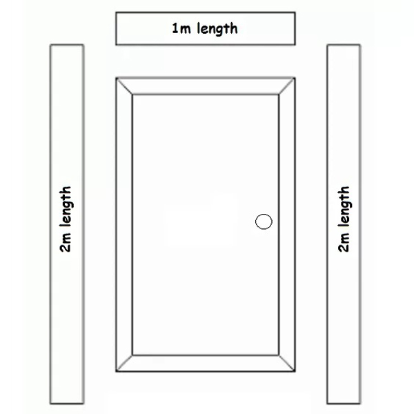 Door Frame Kit 45mm Rounded Edge Strips Plastic Architrave Trim for Door Edge Capping