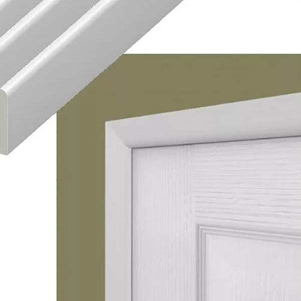 Door Frame Kit 45mm Rounded Edge Strips Plastic Architrave Trim for Door Edge Capping