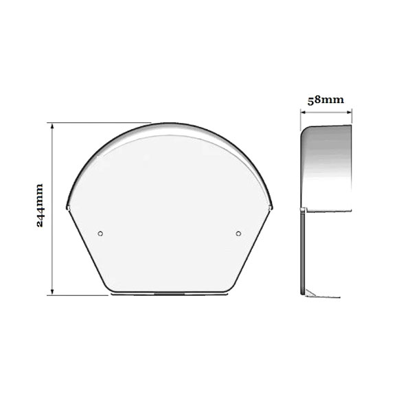 Dry Verge U Ridge End Cap