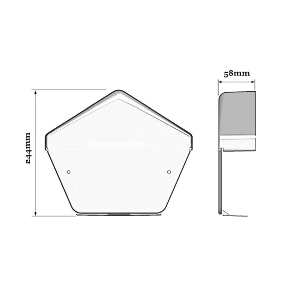 Dry Verge U Ridge End Cap