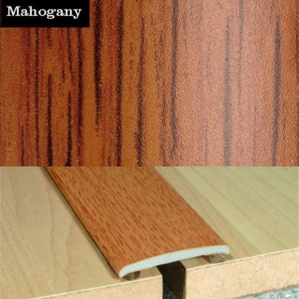 35mm Wide Flat Aluminium Wood Effect Door Threasholds Self Adhesive